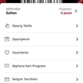 Sephora Black Kart Puan Silinmesi