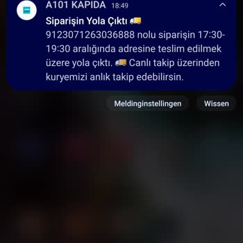 A101 Kapıda'nın İzinsiz Sipariş İptal Etmesi.