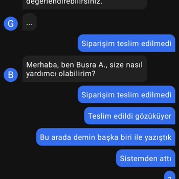 Getir Yemek Sipariş Gelmedi.