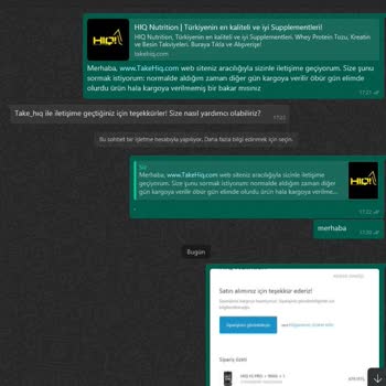 HIQ Nutrition Hıq Sipariş Ettiğim Üründen Haber Yok