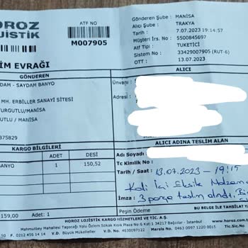 Saydam Banyo Koçtaş Mağazası Eksik Dolap Gönderimi