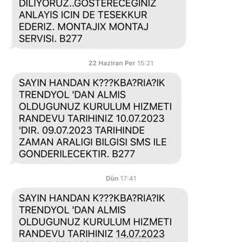 Montajix Randevu Saati Verilmedi