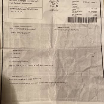 Ouno Service Vodafone Online Mağazacılık Ürün Şikayeti