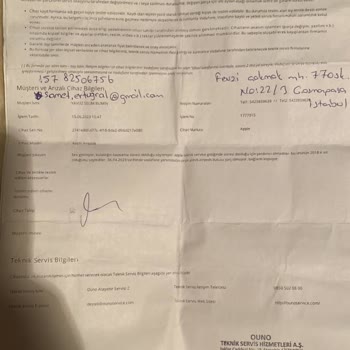 Ouno Service Vodafone Online Mağazacılık Ürün Şikayeti