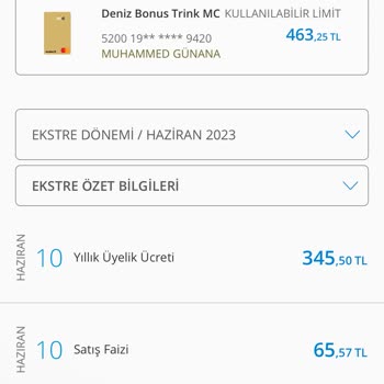 Denizbank Kredi Kartı Aidatı