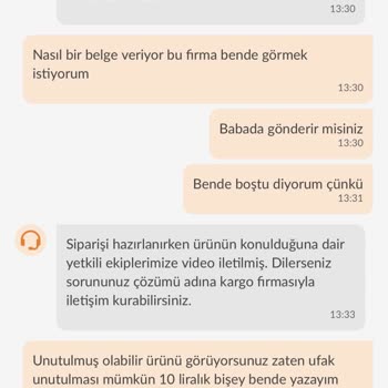 Art Kırtasiye Kargo Poşetinin Boş Gelmesi
