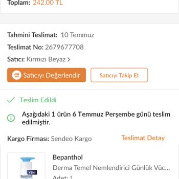 Trendyol Sendeo Kargo Teslim Yapılmamış Ürün