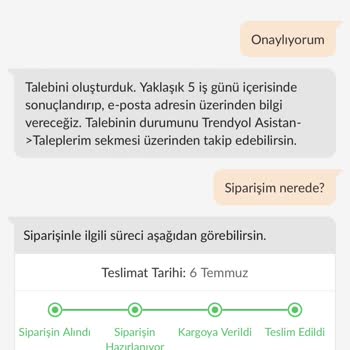 Trendyol Sendeo Kargo Teslim Yapılmamış Ürün