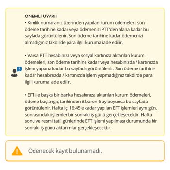 PTT Bank Rapor Parası Ödeme