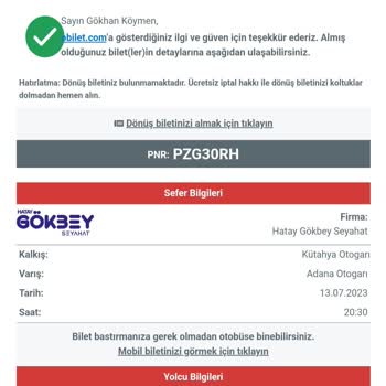 Gökbey Seyahat Çok Pis Ve Tersler