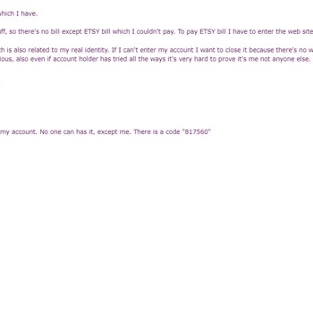Etsy Support is Ineffective for Two-Step Verification