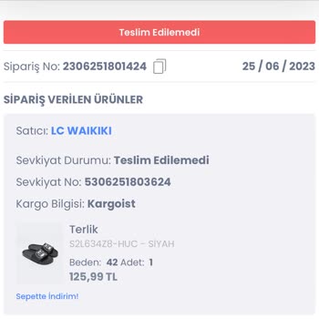 Lc Waıkıkı Kargo Teslimatı