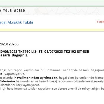 THY Bagaj Hasarında Rapor Tutamayıp Sonra Da Reddediyor