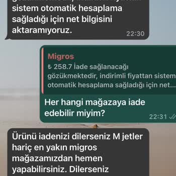 Migros Sanal Market Ürün İade Süreç İşkenceleri...