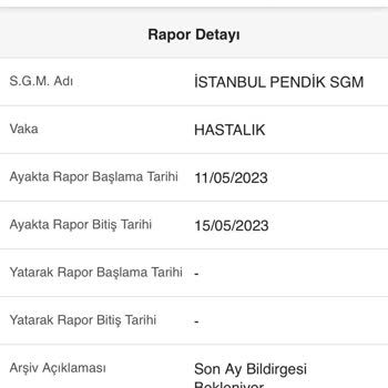 Pendik Kaymakamlığı Geciken İşgöremezlik Ve Rapor Ücreti!