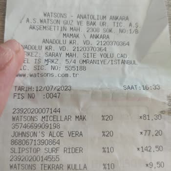 Watsons İade Değişim Konusunda Yardımcı Olunmaması