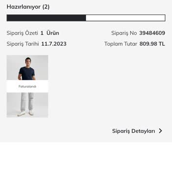 DeFacto Uygulamasından Aldığım Ürünün Siparişin Kargoya Verilmemesi