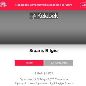 Kelebek Mobilya Www.kelebek.com Online Sipariş Sorunu