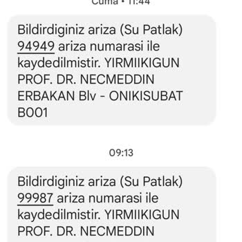 Kahramanmaraş Büyükşehir Belediyesi KASKİ Su Arızası Ve Hasarı