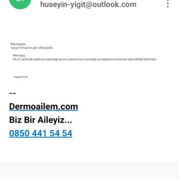 Dermoailem Ürünümü Göndermedi