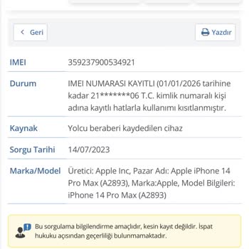 BTK (Bilgi Teknolojileri ve İletişim Kurumu) Imeı Kaydı Yapmama Rağmen E Devletten Numaramı Eşleştiremiyorum