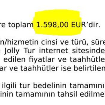 Jolly Tur Euro Kurundan Siparişi Alıp Tl Üzerinden İade Ediyor