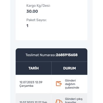 Aras Kargo Tarafından Kargo Teslimatı İle İlgili Dağıtım Sorunu
