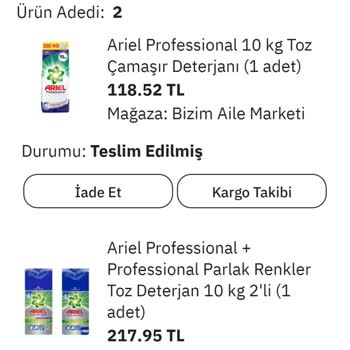 Ariel Deterjan Sipariş Verdim Buhar Oldu Ortalıkta Yok