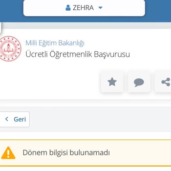 Milli Eğitim Bakanlığı (MEB) E-devlette Ücretli Öğretmenlikte Dönem Bilgisi Bulunamadı Hatası
