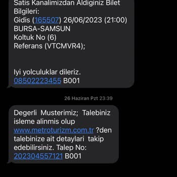 Obilet Metro Turizm Anlayışsızlığı İlgisizliği Ve Paramı Geri Vermemesi