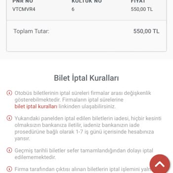 Metro Turizm Paramı Geri Yatırmıyor