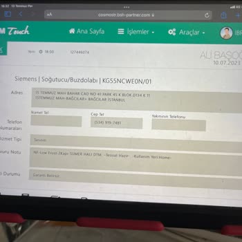 Yeni Aldığım Buzdolabının Kuruluma Siemens Servisi Tarafından Açıldı
