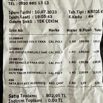 Vişne Mağazasından Aldığım Ürün