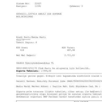 Media Markt Sigorta Böyle Olmamalı