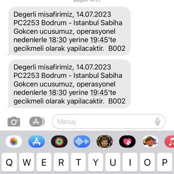 Pegasus Rötarlı Uçuş Gecikmeli Kalkış