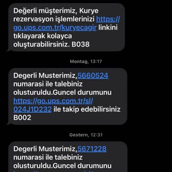 UPS Türkiye Kurye Çağırma Sorunu