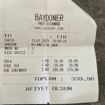 Baydöner Vadi İstanbul Şube Kampanyadan Yararlanamama