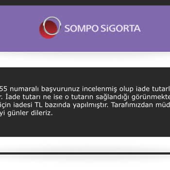 Sompo Sigorta Kur Farkından Yararlanıp Euro İadeyi Tl Olarak Yapıyor