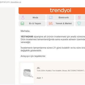 Trendyol Garantiye Gönderdiğim Kulaklıktan 1.5 Aydır Haber Alınamıyor