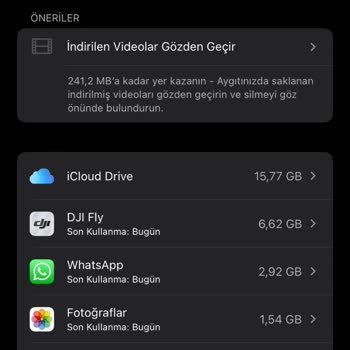 iPhone icloud Drive Dosya Silinmesi