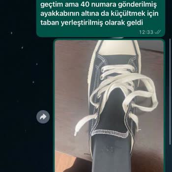 Sneakers Markan Ayakkabı Numara Değişikliği