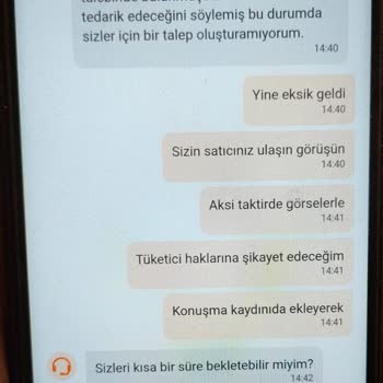 Trendyol Eksik Ürün Hk.