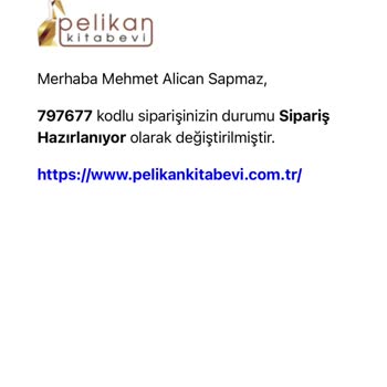 Pelikan Kitabevi Kitabevinin Sipariş Edilen Kitabı Göndermemesi