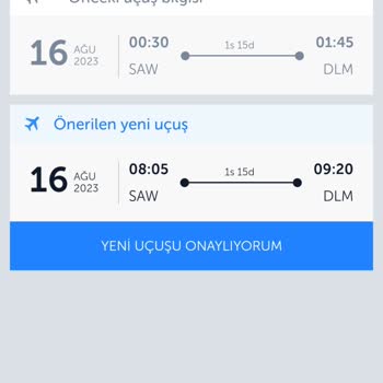 Anadolu Jet Bizim Dışımızda Değişiklik Yapılan Uçuş