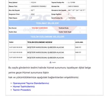 Aras Kargomu Getirmiyor