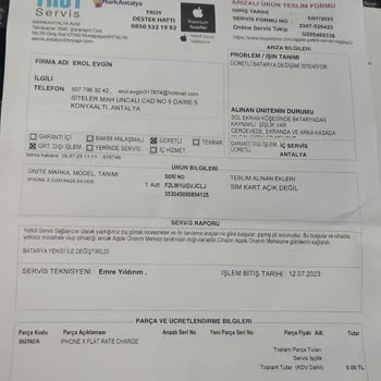 Apple Servisi Bataryayı Değiştirdi Sağlam Ekrana Zarar Verdi