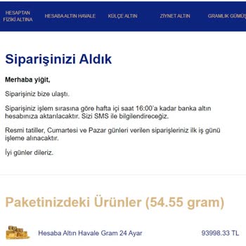 Nadir Gold Altın Hesabına Havale Yöntemi İle İşlem Yaptım Fakat Hesabıma Yatmadı