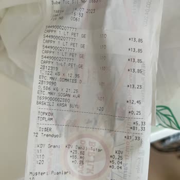 Happy Center Fişte Olmasına Rağmen Eksik Ürün Ve Boşuna Verilen Kurye Paraları