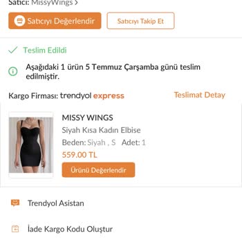 Trendyol Missy Wings Markası Elbise Yerine BB Krem Gönderiyor...