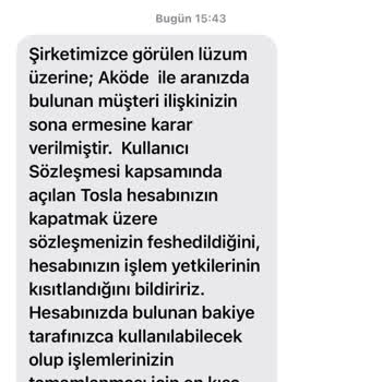 Tosla Sözleşmeyi Bir Anda İptal Etti!